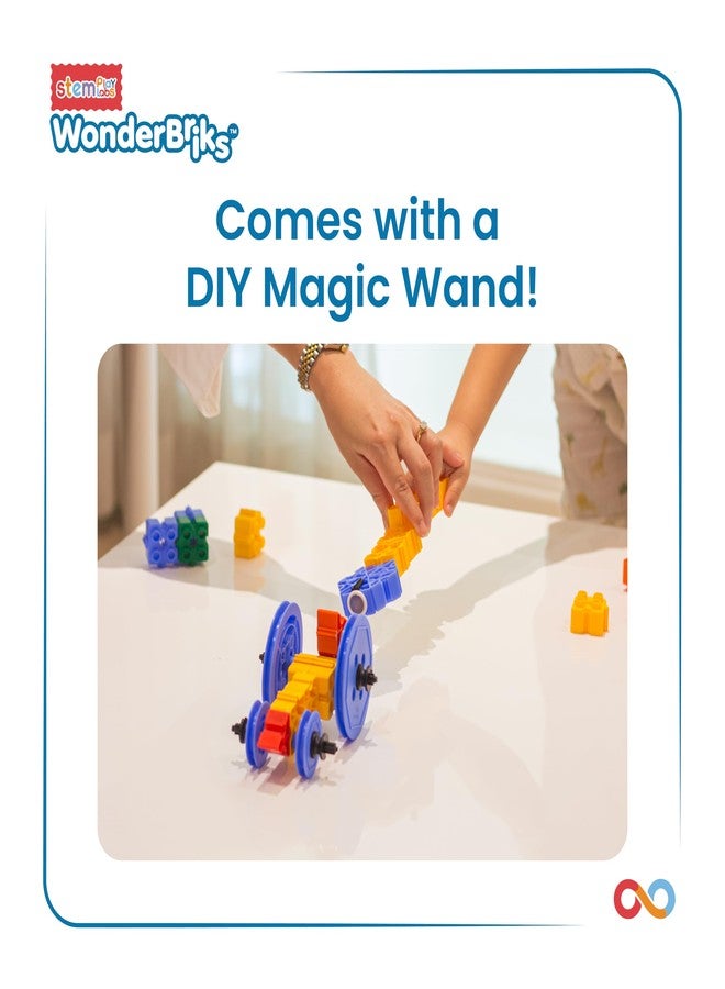 WONDER BRIKS WONDERBRIKS™ Vehicles - Build 6 Land Vehicles (Ages 5+) | Motor - Car - Bike | Blocks - Early Learning - Screen Free - Pretend Play - Creativity | Birthday Return Gifts - Boys Girls - Image 4